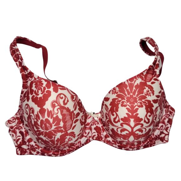 Soma Allura Bra Full Coverage Red Printed Underwire 34D - Picture 1 of 6